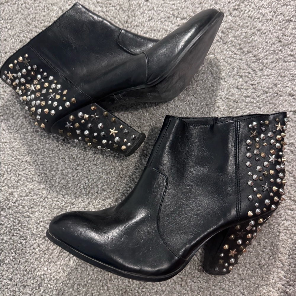 ZARA TRAFALUC EMBELLISHED ANKLE BOOTS size 8.5/39